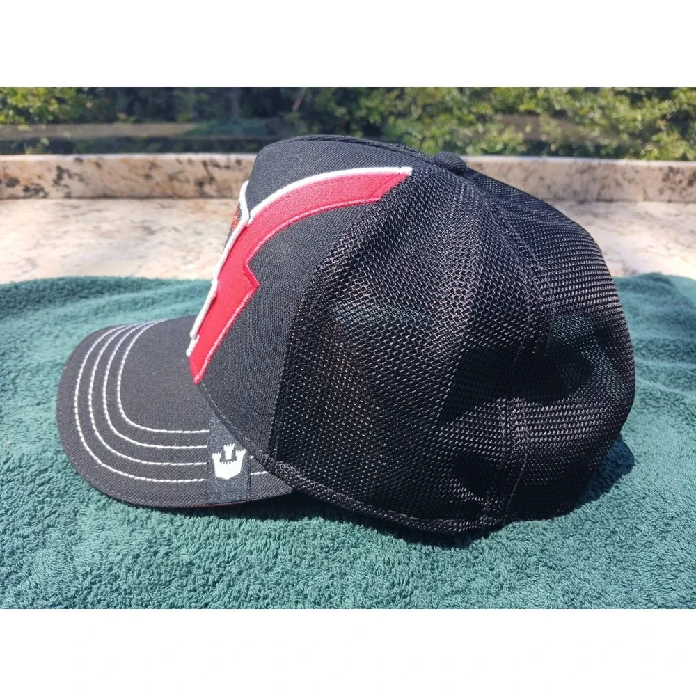 NWT GORIN BROS. Horse Power HP The Farm Trucker Hat Cap One Size‎ Black Red NEW